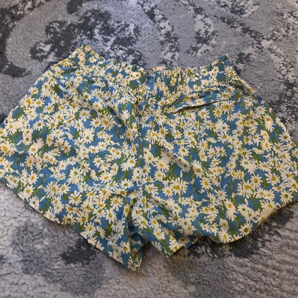 Toad & Co Sunkissed Pull On Shorts Women's Small Blue Glacier Daisy Field Print - Picture 7 of 10